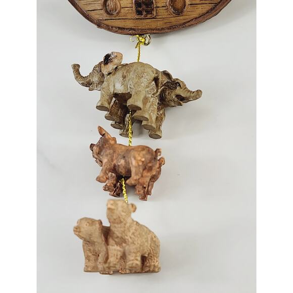 Noah's Ark Christmas Tree Ornament 6" Bear Pig Lion Elephant Giraffe 90s Vintage - Picture 6 of 14